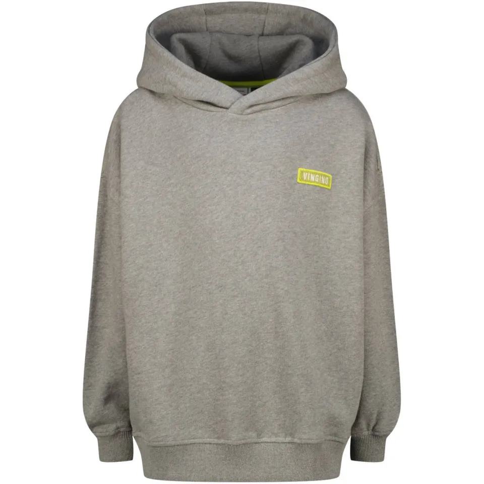 Vingino oversized hoodie met backprint - grijs, foto 2