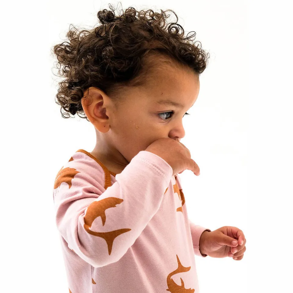 Wildfish romper met all-over print lichtroze/bruin, foto 3
