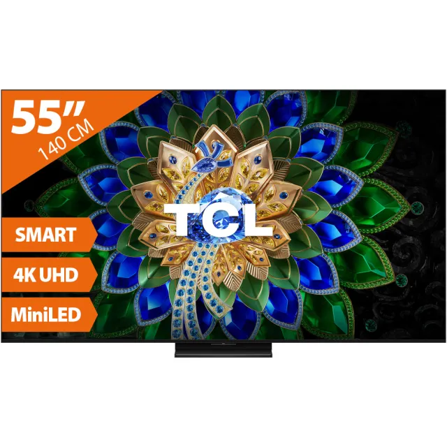 Tcl MINI LED 55A400U (2026) - 55 inch - QLED TV Zwart