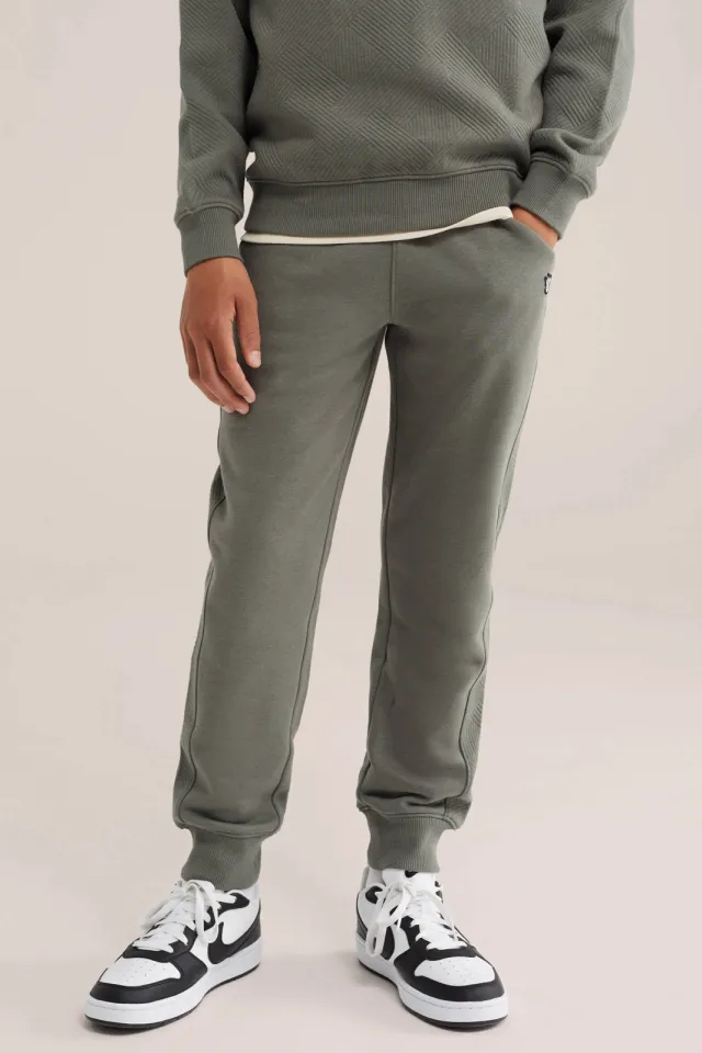 WE Fashion joggingbroek grijsgroen, foto 3