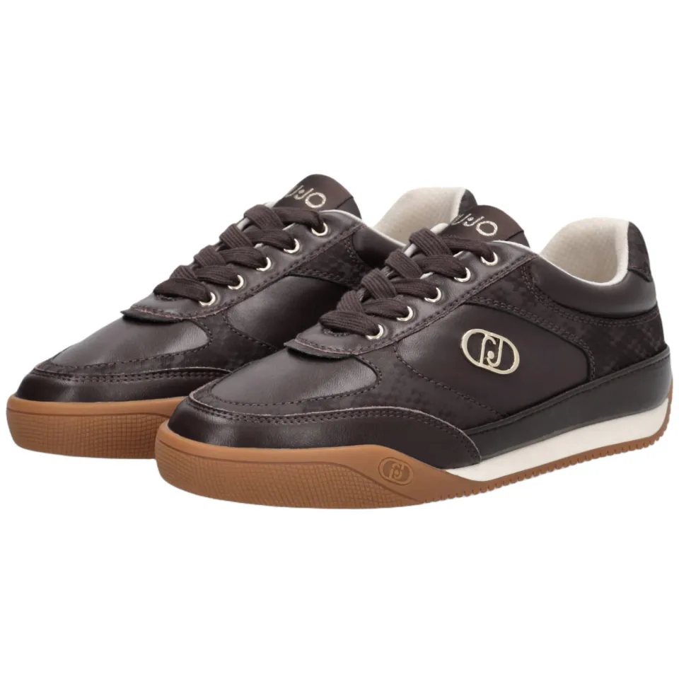 Liu Jo Lewis 01 leren sneakers - bruin, foto 3