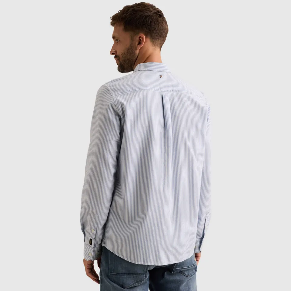 PME Legend regular fit oxford gestreept overhemd - lichtblauw, foto 3