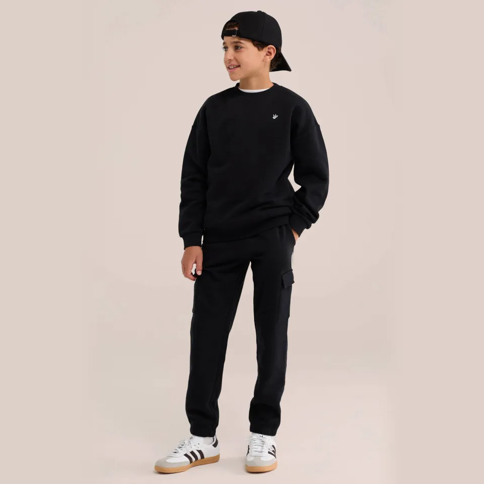 WE Fashion sweat joggingbroek zwart