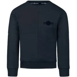 Koko Noko rechtvallende sweater - donkerblauw Jongens Stretchkatoen Ronde hals, foto 2