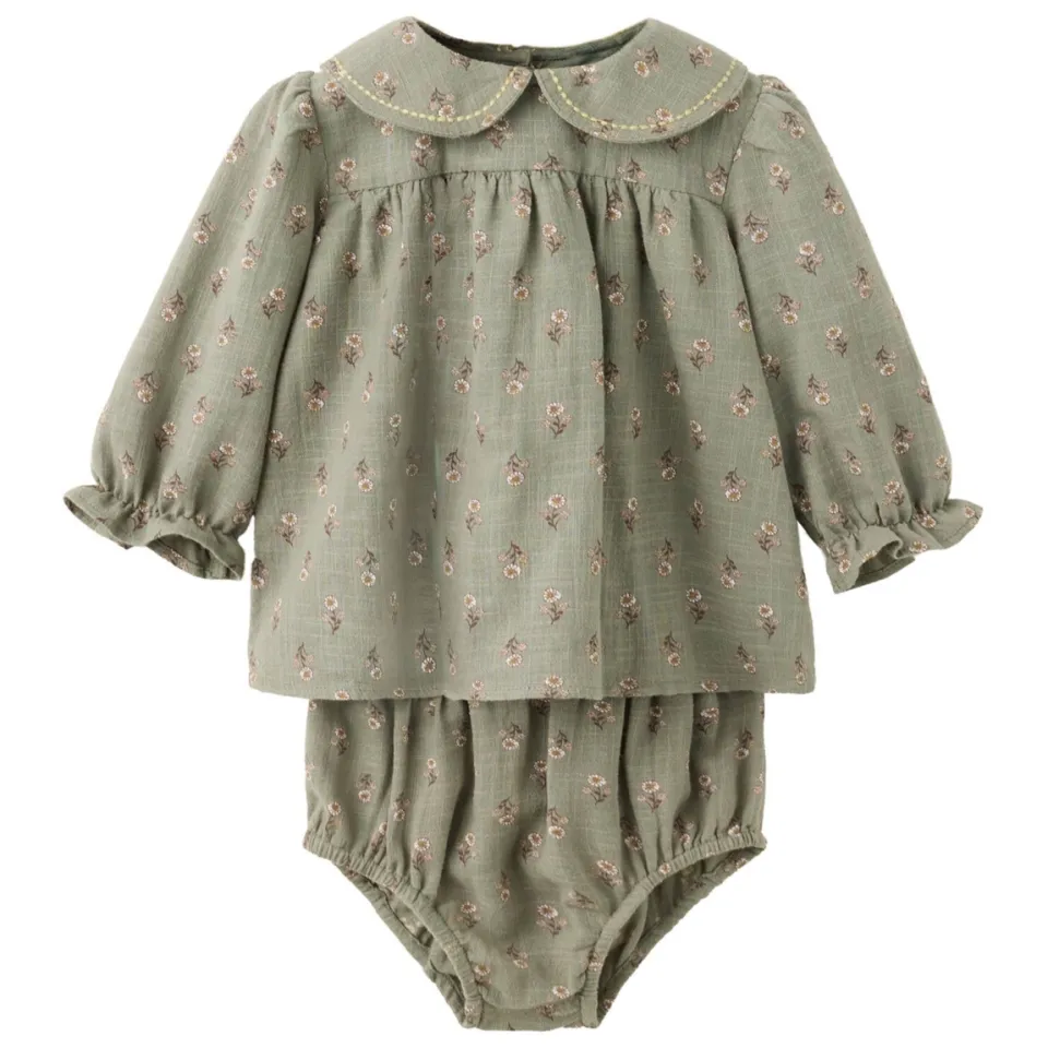 Mango Kids gebloemde blouse - groen, foto 3