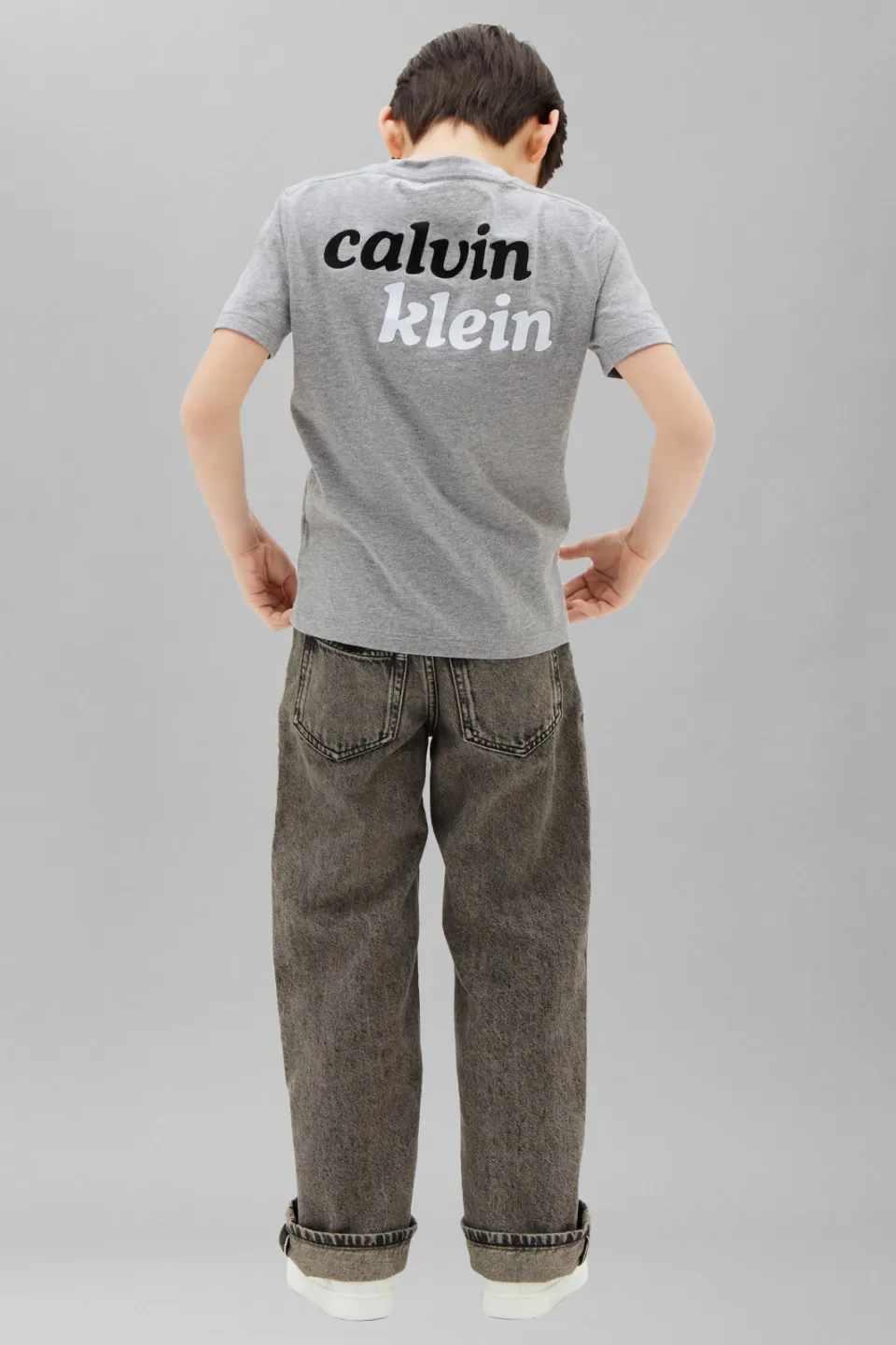 Calvin Klein t-shirt grijs melange, foto 3