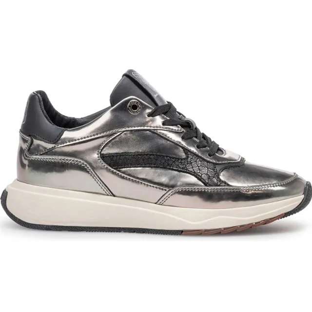Floris Van Bommel Suvi 02.08 leren sneakers zilver metallic