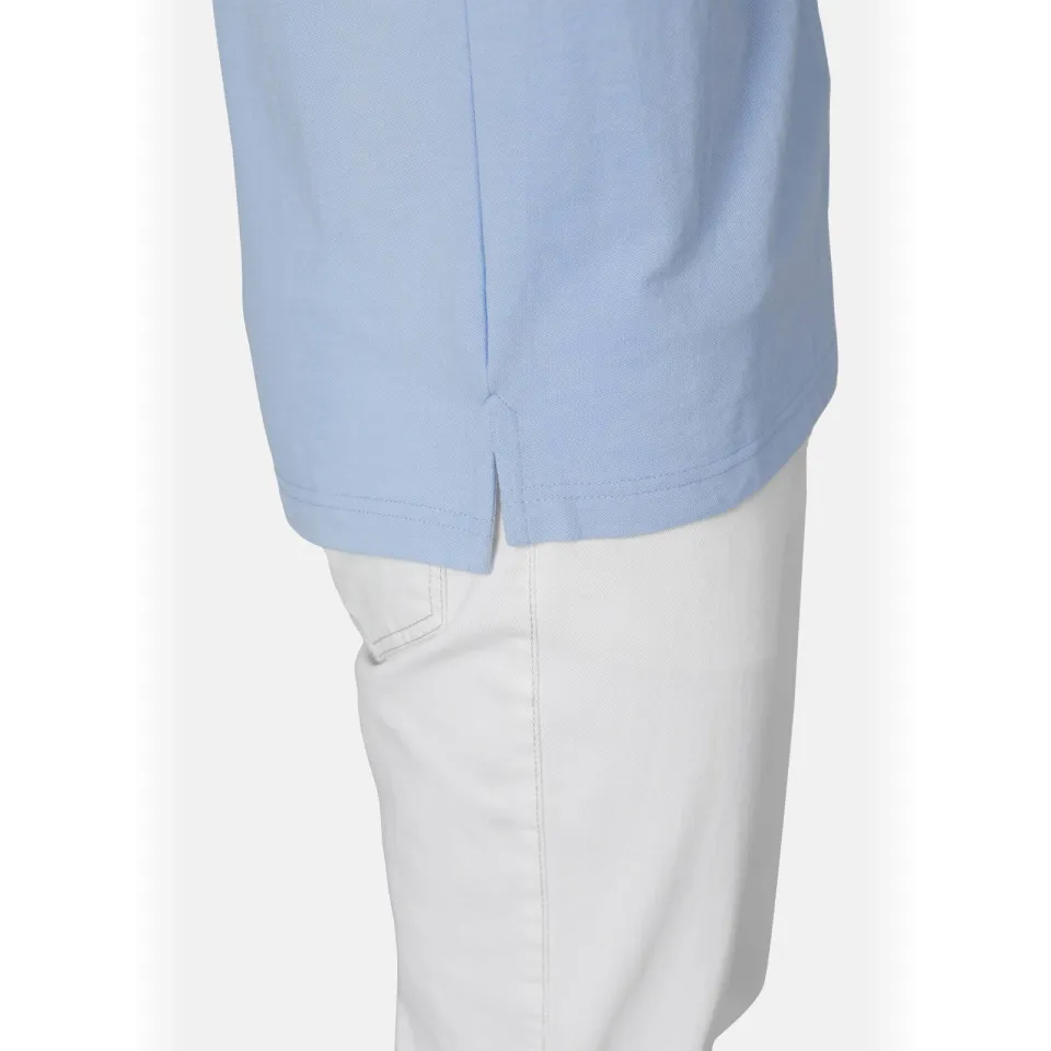 Babista regular fit polo met contrastbies Plus Size - lichtblauw, foto 5