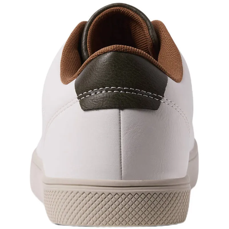 Jack & Jones Jfwbosley Pu Noos imitatieleren sneakers met logo wit/olijf/cognac, foto 2