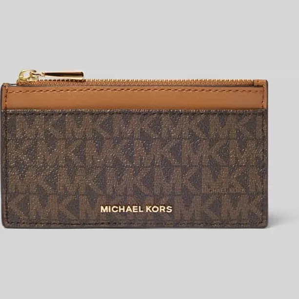 Michael Kors Portemonnee met Logodetail Model 'Jet Set' Bruin