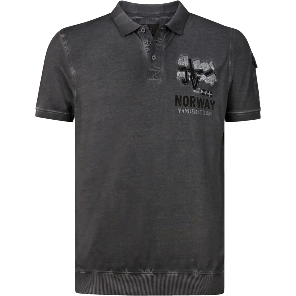Jan Vanderstorm +FIT Collectie regular fit polo ALSING Plus donkergrijs, foto 2