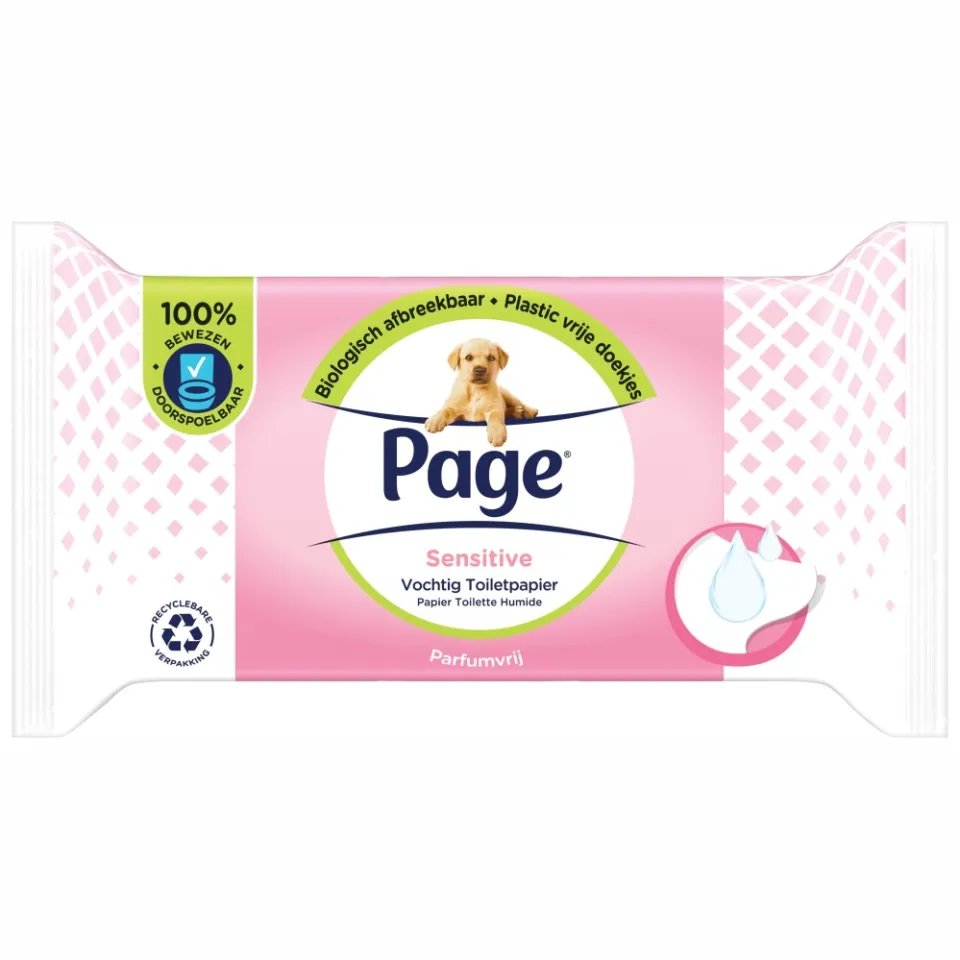 Page Fris en Zacht vochtig toiletpapier parfumvrij