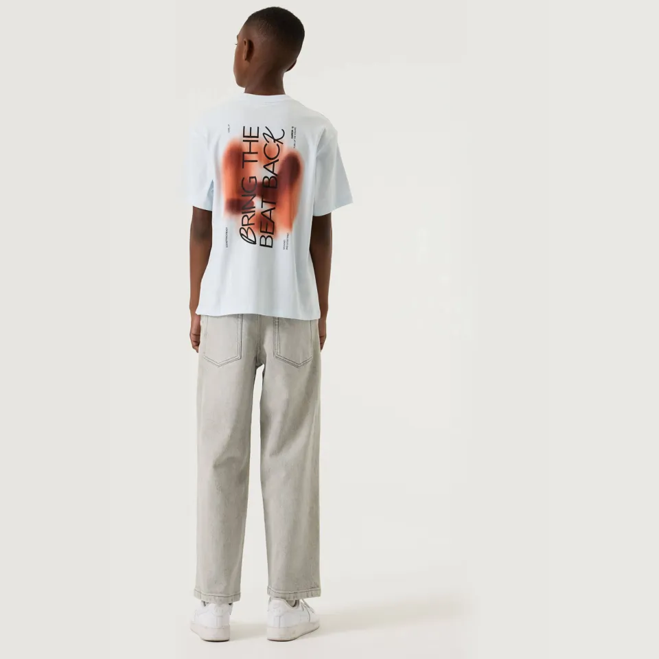 Garcia T-shirt met backprint lichtblauw, foto 3