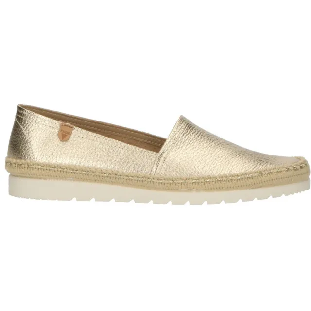 Verbenas Noa Nucleo metal leren espadrilles goud