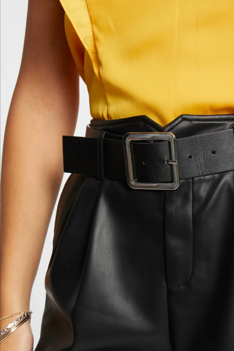 Morgan SHINGRA imitatieleren short zwart, foto 4