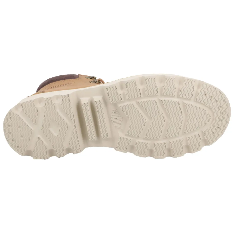 Palladium Trooperlite Grit Zip leren veterboots met profielzool - camel, foto 6