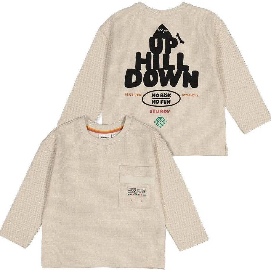 Sturdy oversized longsleeve Mountain top offwhite, foto 4