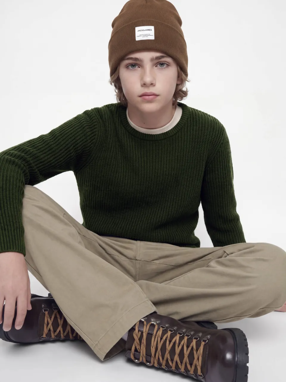 Jack & Jones JUNIOR gebreide trui - donkergroen, foto 6