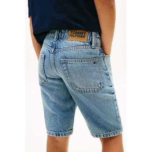 Tommy Hilfiger straight denim jeansshort medium blue, foto 4