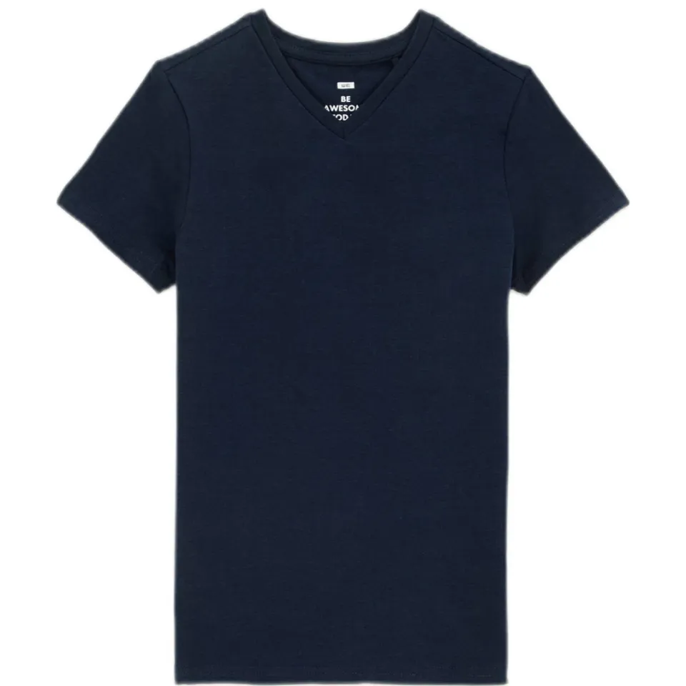 WE Fashion basic T-shirt donkerblauw dark marine, foto 2