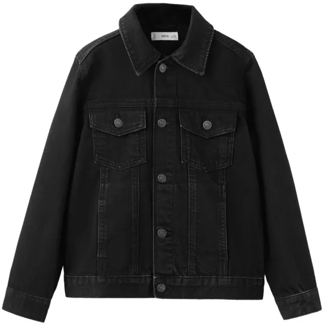 Mango JACK denim spijkerjas black denim