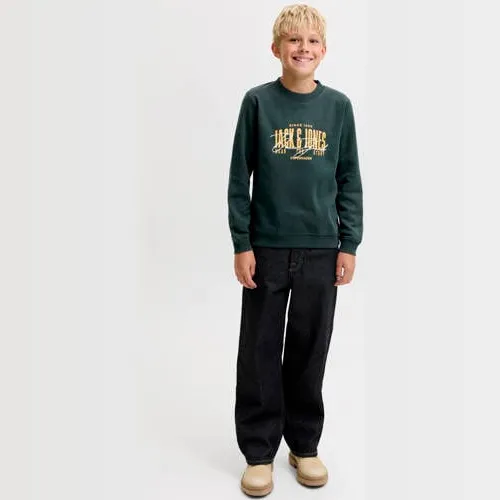 Jack & Jones JUNIOR sweater met logo - donkergroen, foto 3