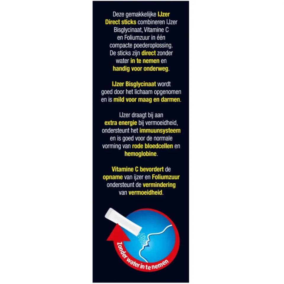 2+3 gratis: Lucovitaal IJzer Bisglycinaat Direct Bosbessensmaak 20 sachets, foto 2
