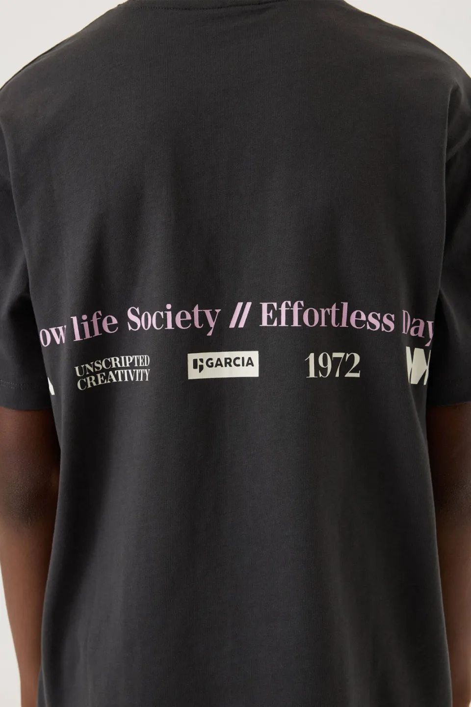 Garcia T-shirt met backprint antraciet, foto 5