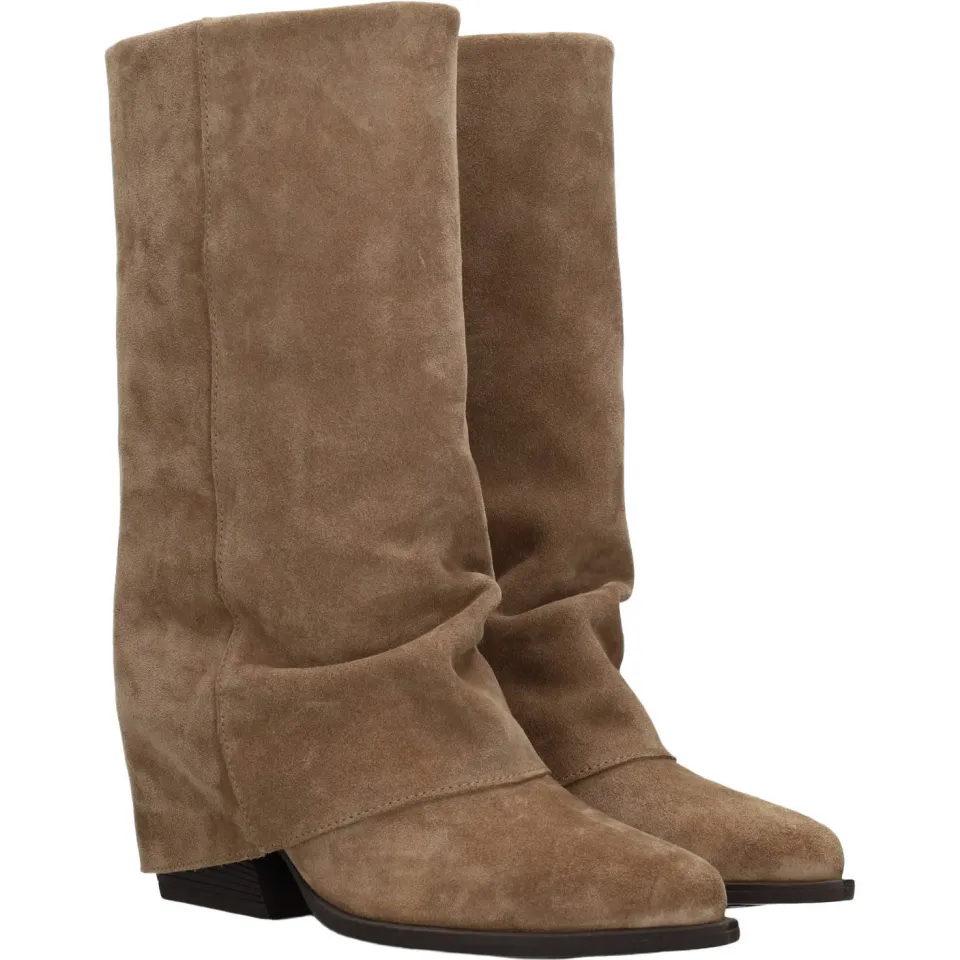 Haboob western suède cowboylaarzen - taupe, foto 3
