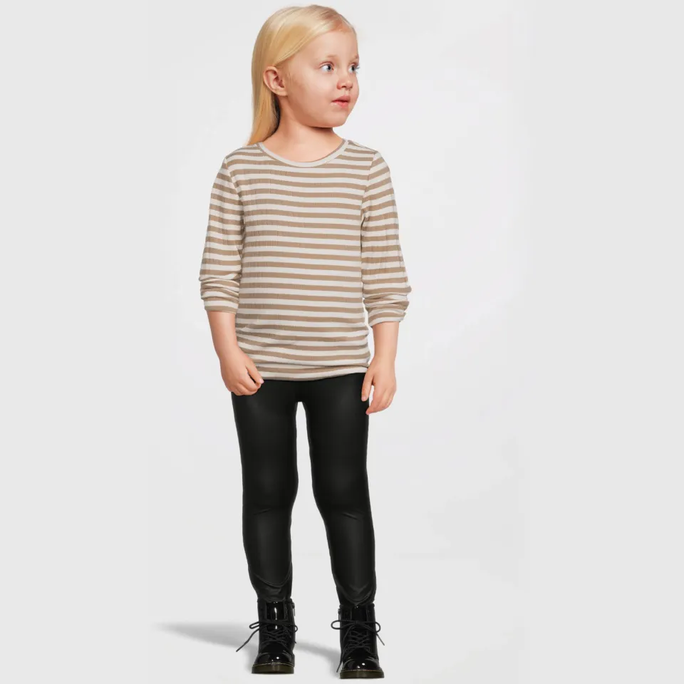 NAME IT KIDS NKFSURAJA gestreepte longsleeve beige Zand/ecru