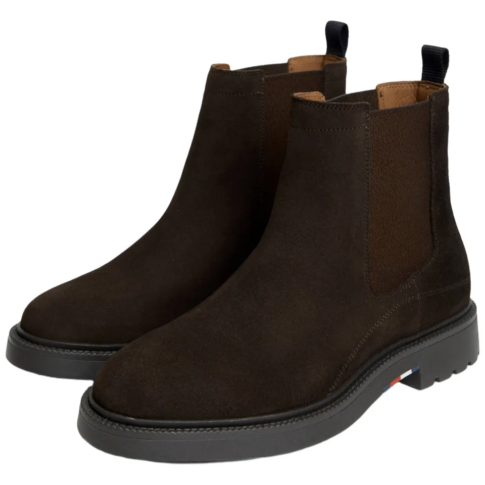 Tommy Hilfiger Corporate Casual Suede Chelsea chelseaboots bruin, foto 6