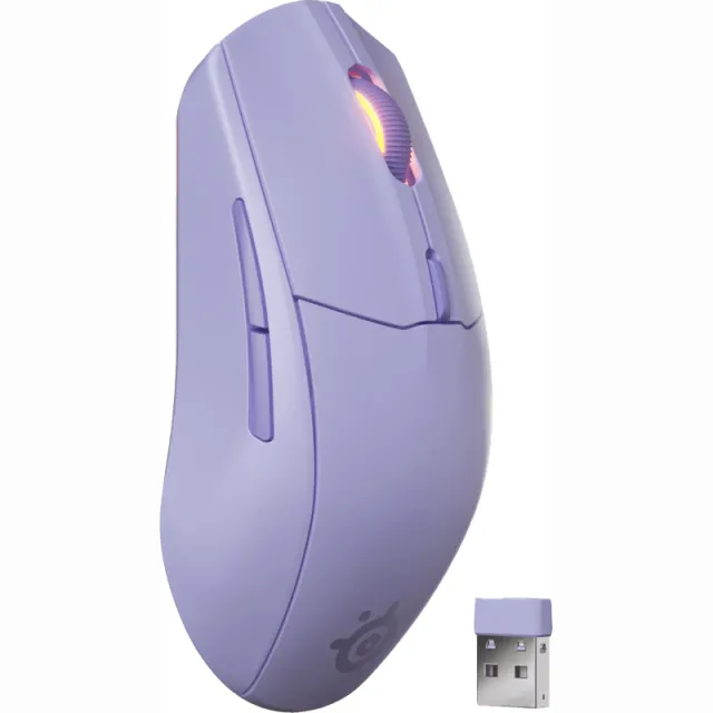 SteelSeries Rival 3 Gen 2 Draadloze Gaming Muis Lavendel