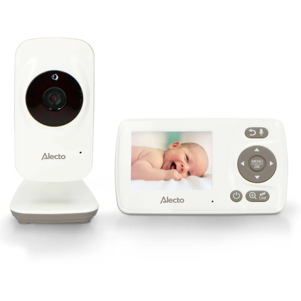 Alecto DVM71 Video Baby monitor with 2,4 inch color display Wit, foto 3