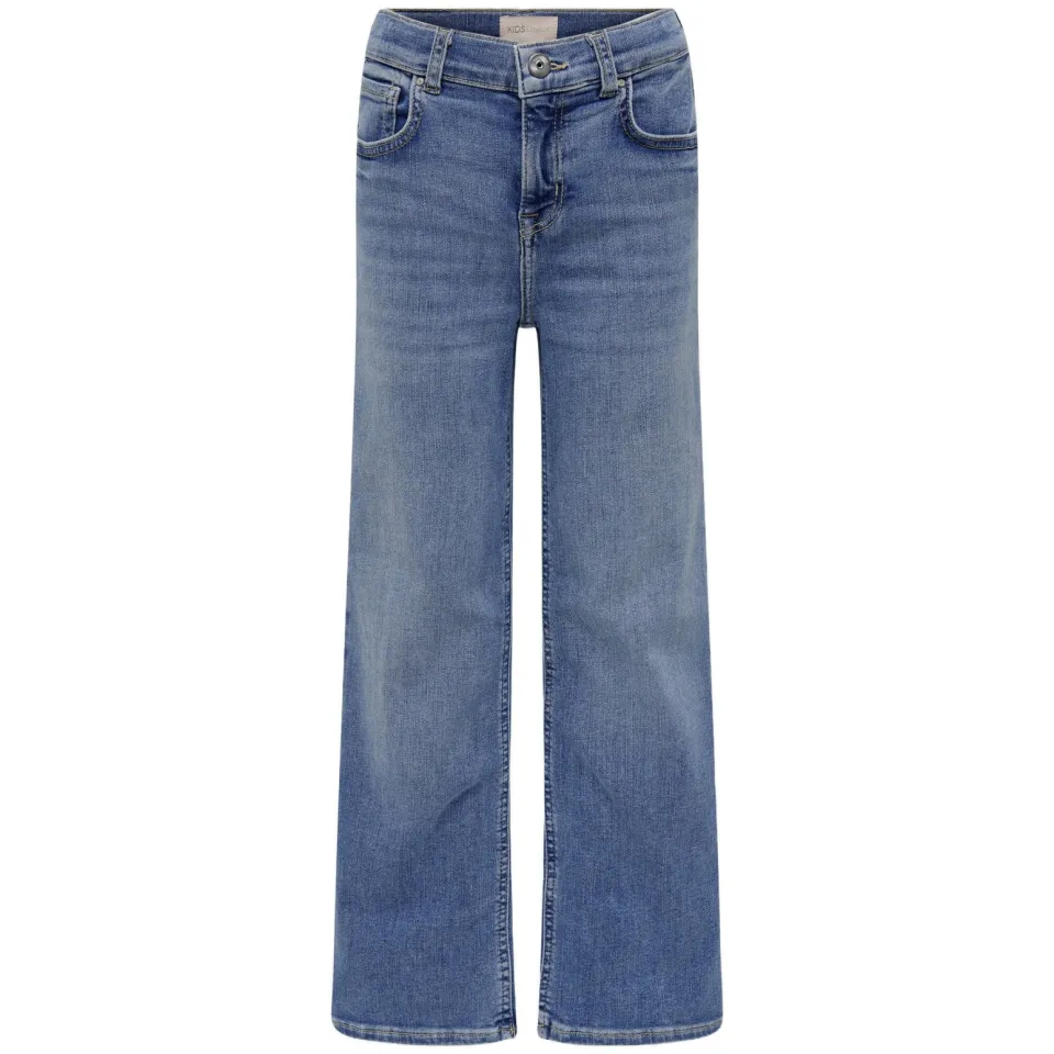 KIDS ONLY GIRL high waist wide leg jeans medium blue denim, foto 2