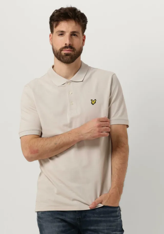 Lyle & Scott Heren Polo's & T-shirts Plain Polo Shirt - Beige
