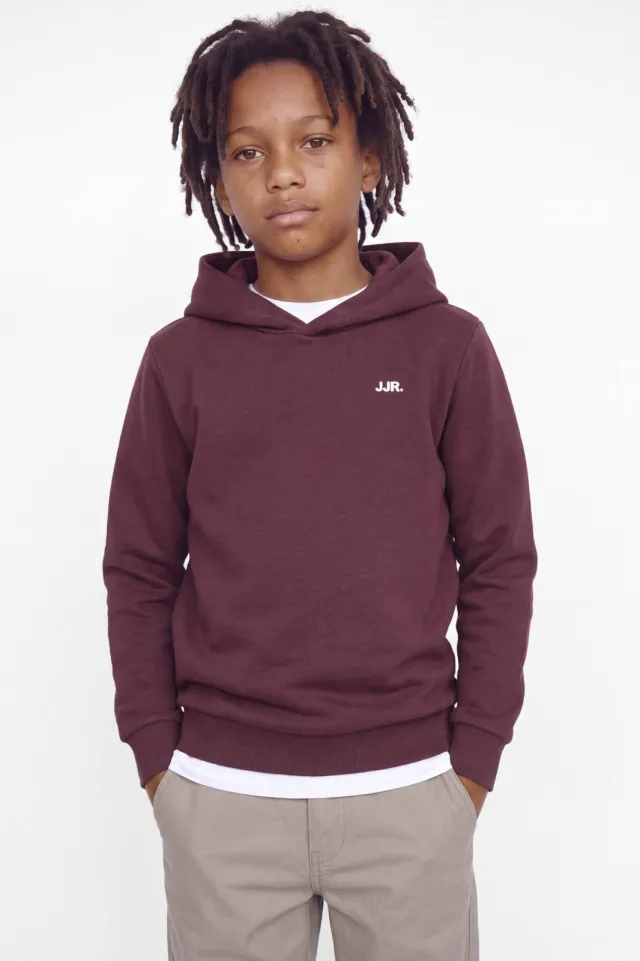 JJ Rebel JUNIOR rechtvallende hoodie - wijnrood, foto 3