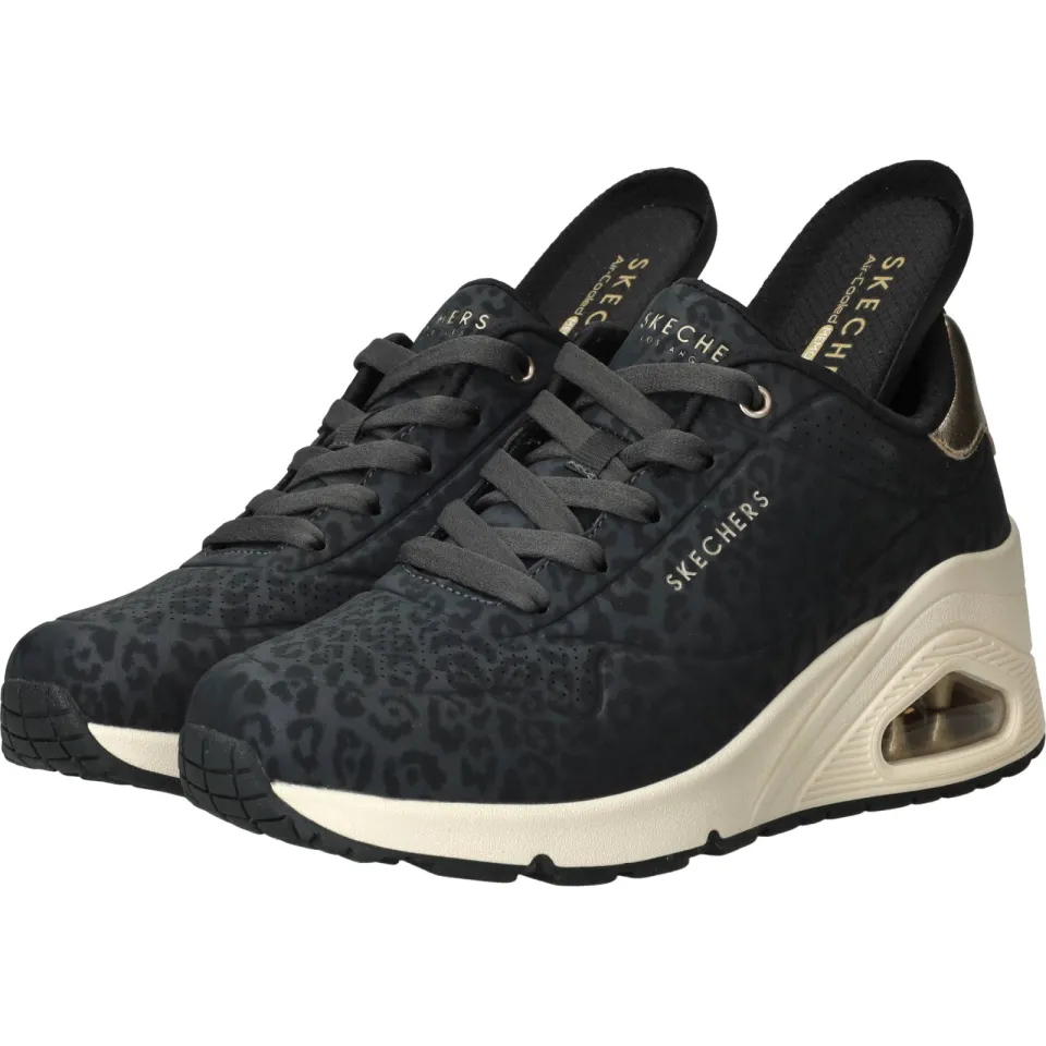 Skechers Uno Wedge Safari sneaker zwart, foto 6