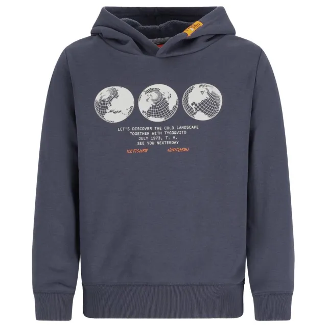 TYGO & vito hoodie met print donkerblauw, foto 2