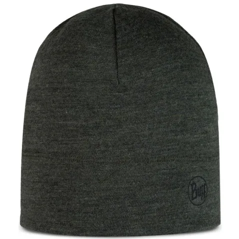 Buff Midweight Merino Wool Hat - Muts maat One Size, zwart