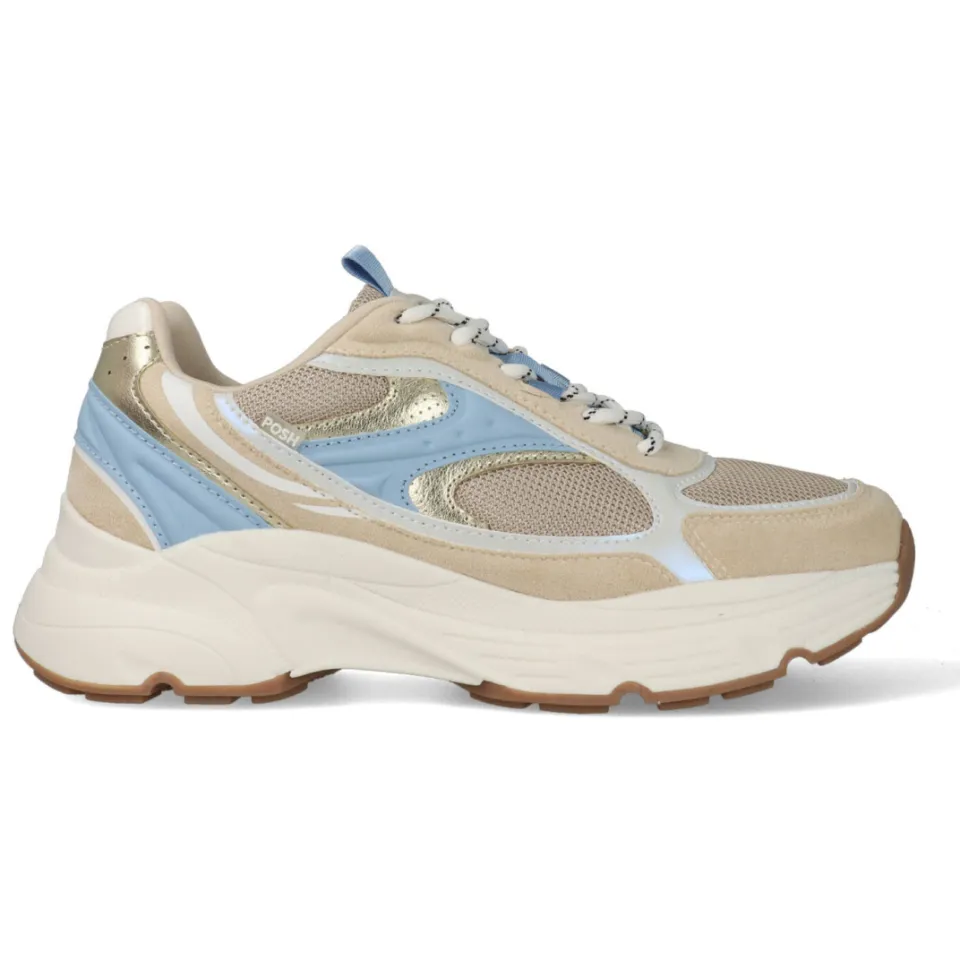 POSH by Poelman sneakers beige/blauw, foto 2