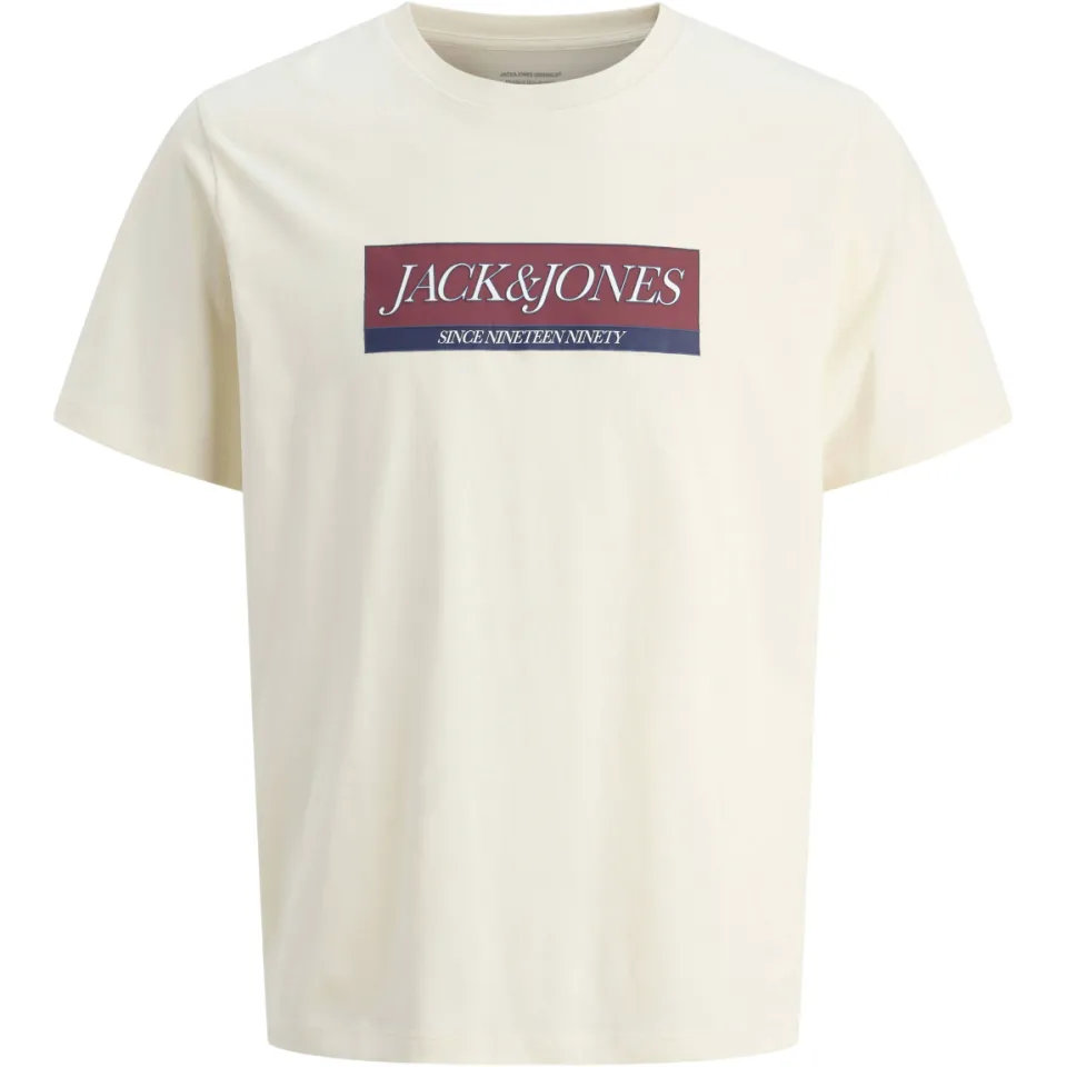 Jack & Jones Junior T-shirt ecru met logo, foto 3