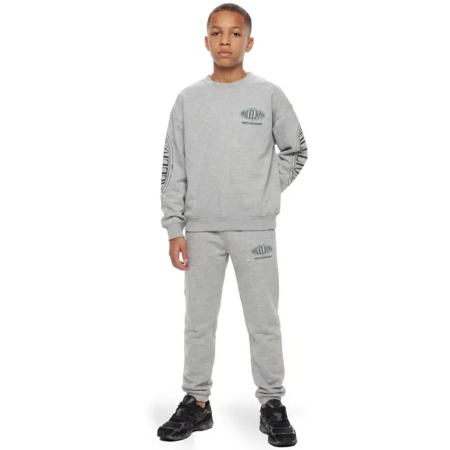 Malelions sweater met backprint - grijs