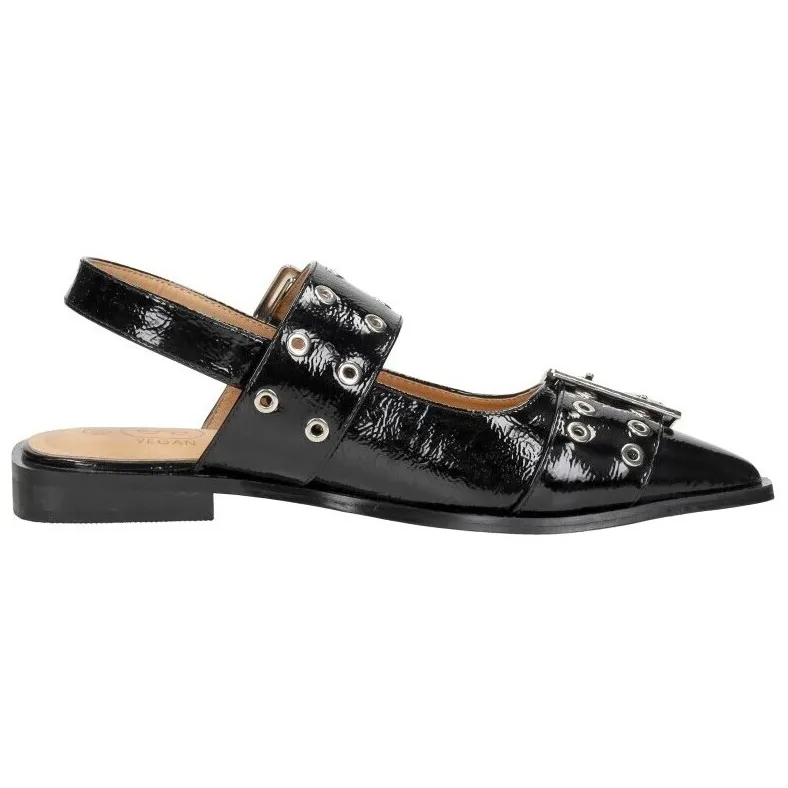 Shoecolate Slingbacks ballerina zwart lak, foto 3