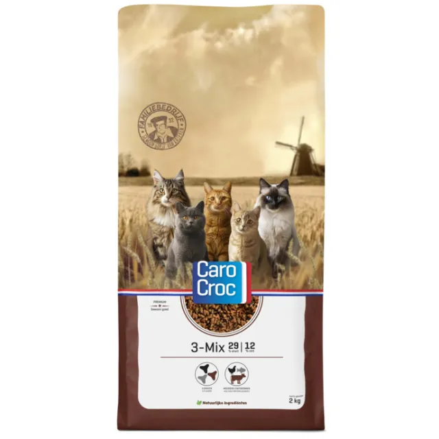 CaroCroc 3-Mix kattenvoer 2 kg