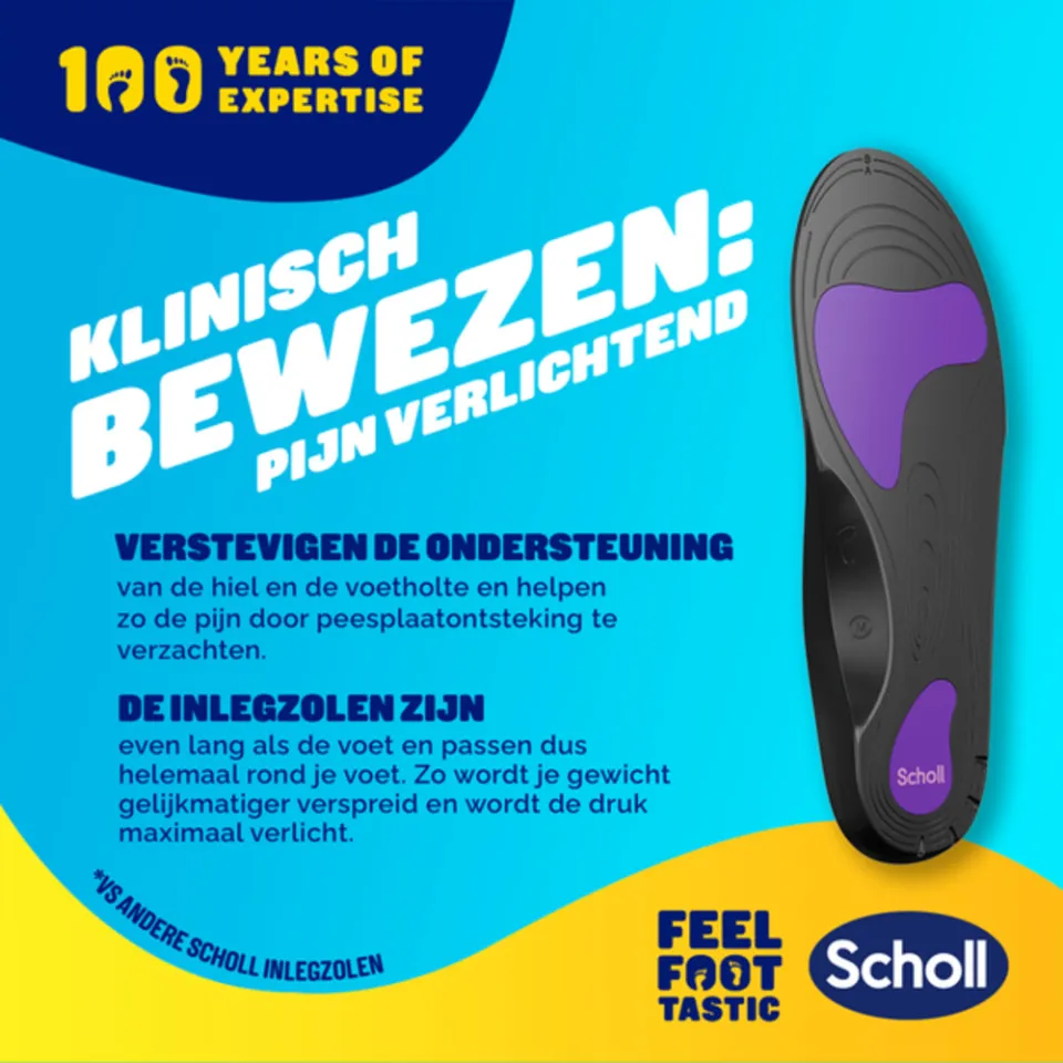 Scholl Dr. Scholl's Balance Inlegzolen Peesplaatontsteking Large ( - 45)