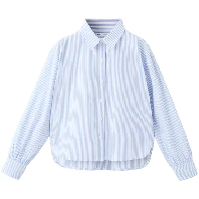 Mango blouse gestreept lichtblauw Lichtblauw/wit