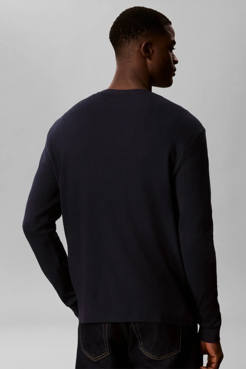Calvin Klein JEANS regular fit longsleeve - donkerblauw, foto 3