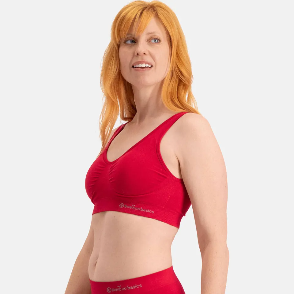 Bamboo Basics Fleur voorgevormde bh top rood, foto 3