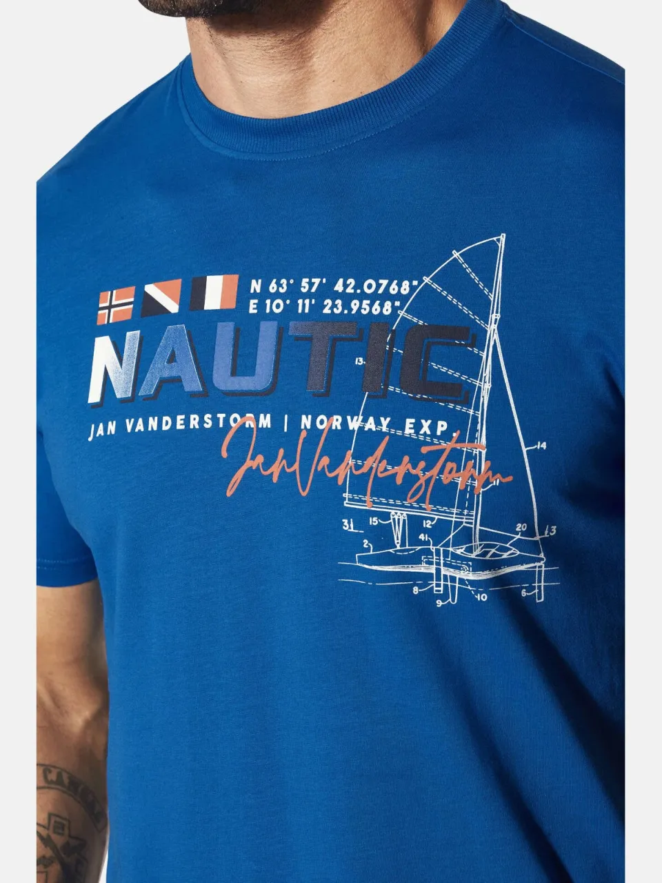 Jan Vanderstorm Svenhelm t-shirt blauw, foto 6