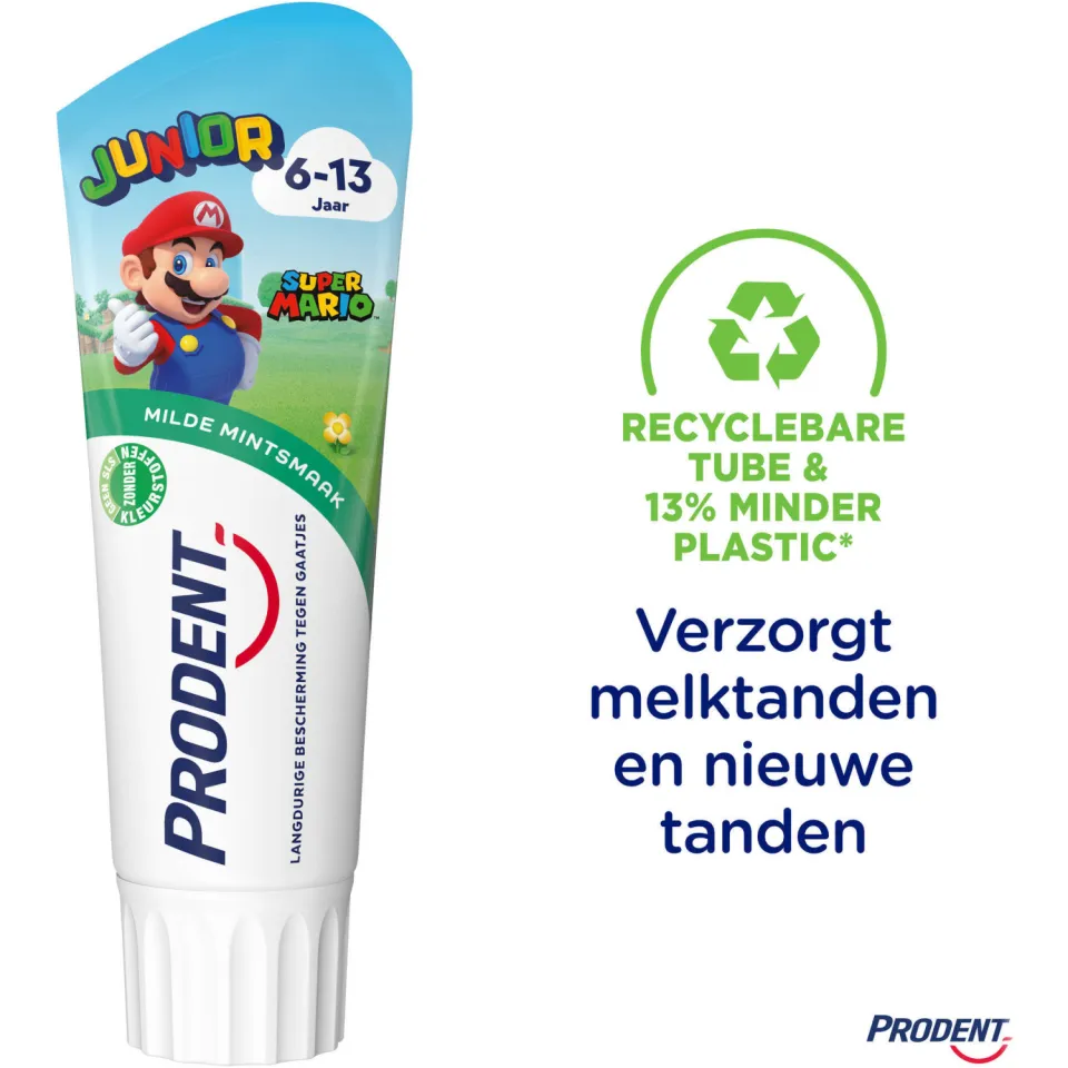 Prodent Junior 6-13 jaar Super Mario tandpasta, foto 3